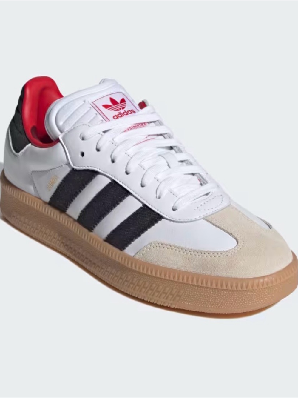 adidas Samba XLG Sneakers White Black Gum with Red Accent - Picture 2 of 8